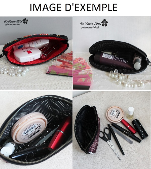 cosmetic make up pouch  - Ayami black pink